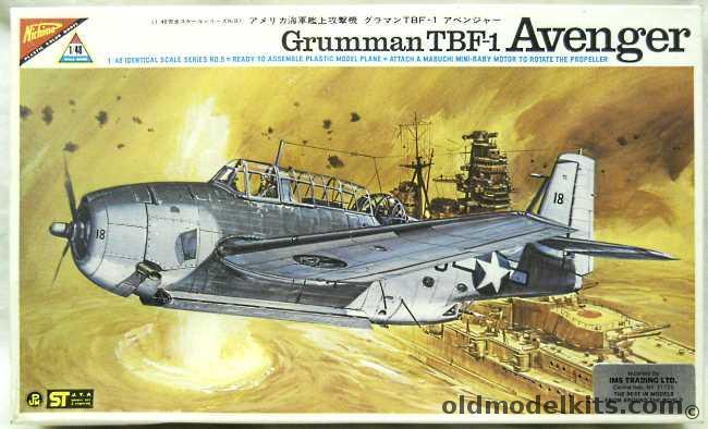 Nichimo 1/48 Grumman TBF-1 Avenger Motorized, S-4809-900 plastic model kit